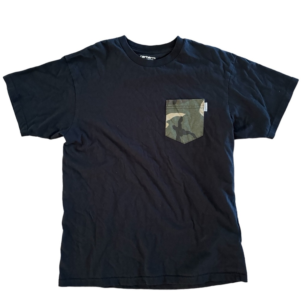 Carhartt WIP black camo pocket T-shirt